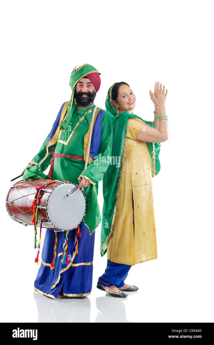 Sikh paar amüsieren Stockfoto