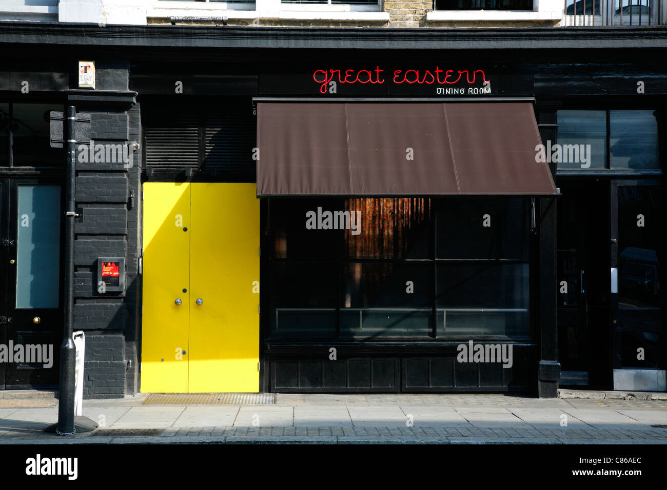 Große östliche Esszimmer Restaurant am Great Eastern Street, Shoreditch, London, UK Stockfoto