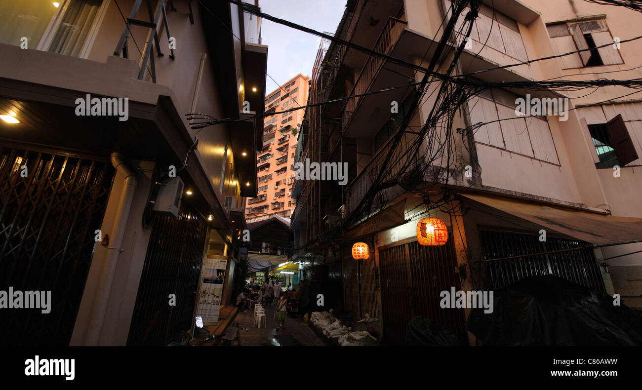 Alten Öffentlichkeit in Bangkoks Chinatown, Thailand Stockfoto