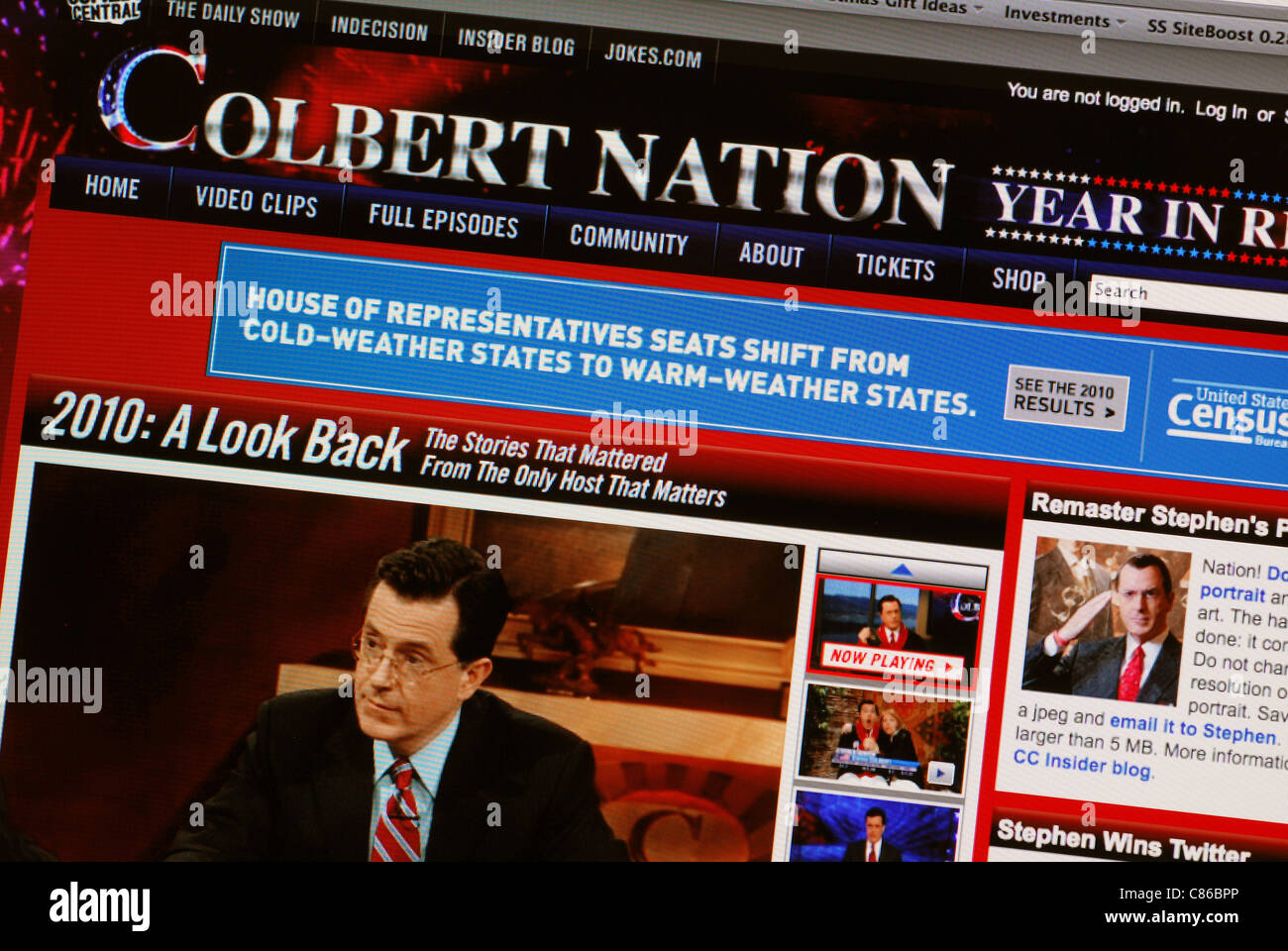 The Colbert Report auf Comedy Central Stockfoto