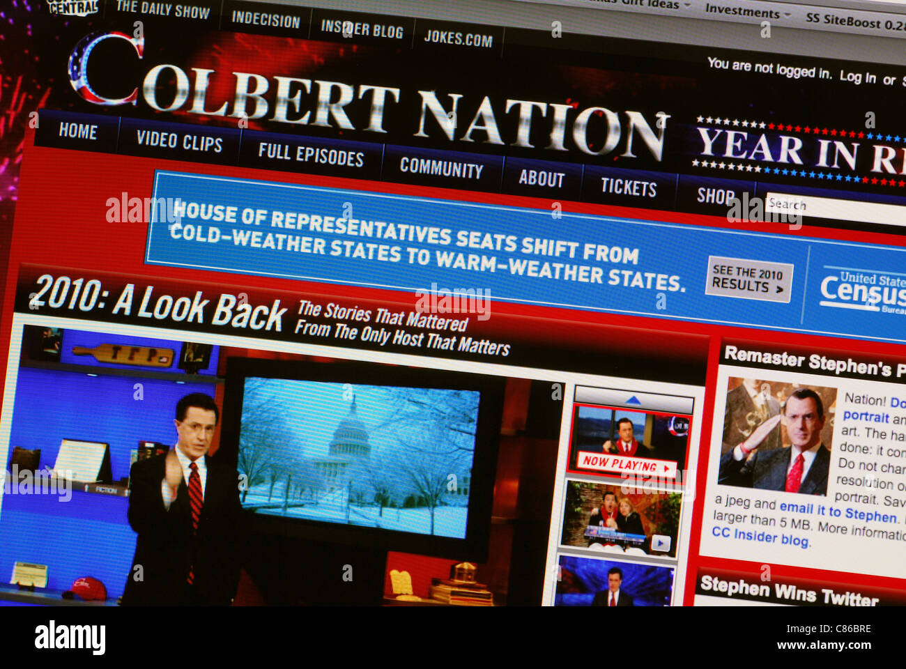 The Colbert Report auf Comedy Central Stockfoto