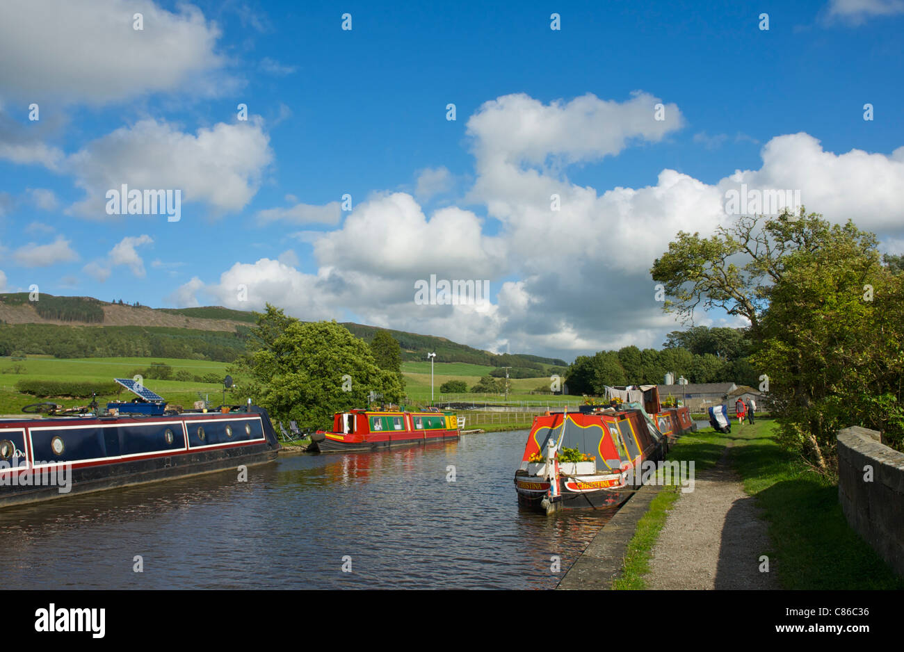 Der Leeds-Liverpool-Kanal in der Nähe von Gargrave, North Yorkshire, England UK Stockfoto