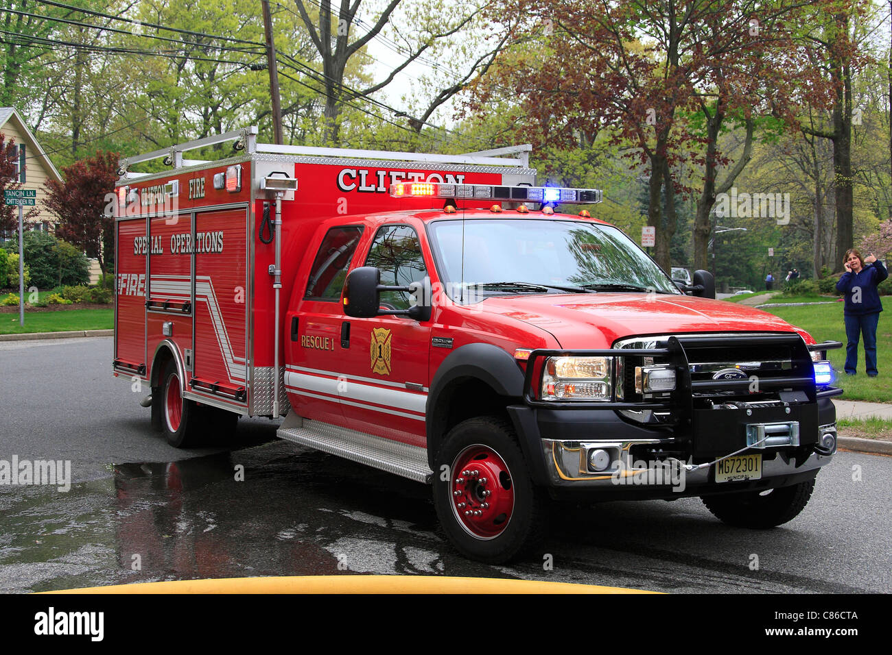 Ford F500 XL Super Duty Clifton Feuerwehr NJ Stockfoto