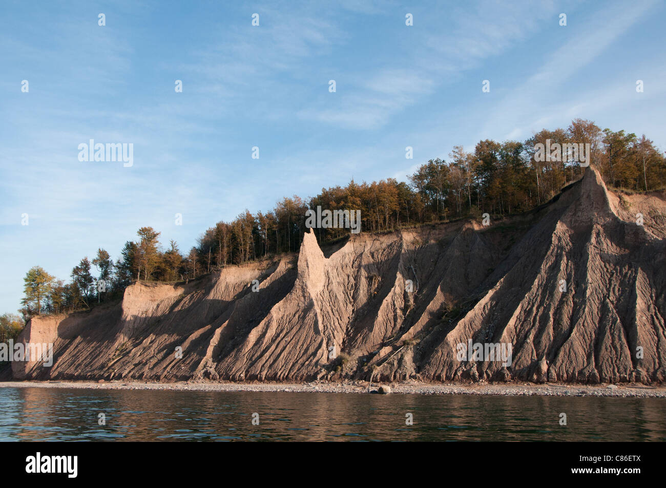 Chimney Bluffs State Park, gesehen vom See Ontario, New York USA. Stockfoto