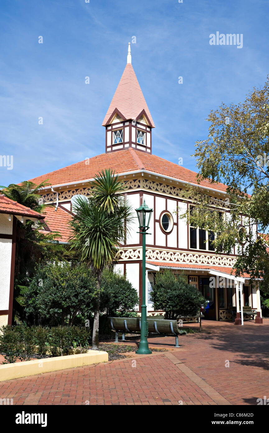 Das Tourist Information Centre Gebäude in Rotorua Nordinsel Neuseeland NZ Stockfoto