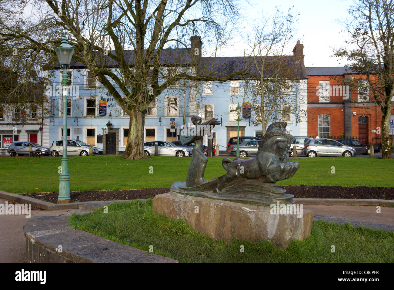 Manannan Skulptur Mall Castlebar county Mayo Irland Stockfoto