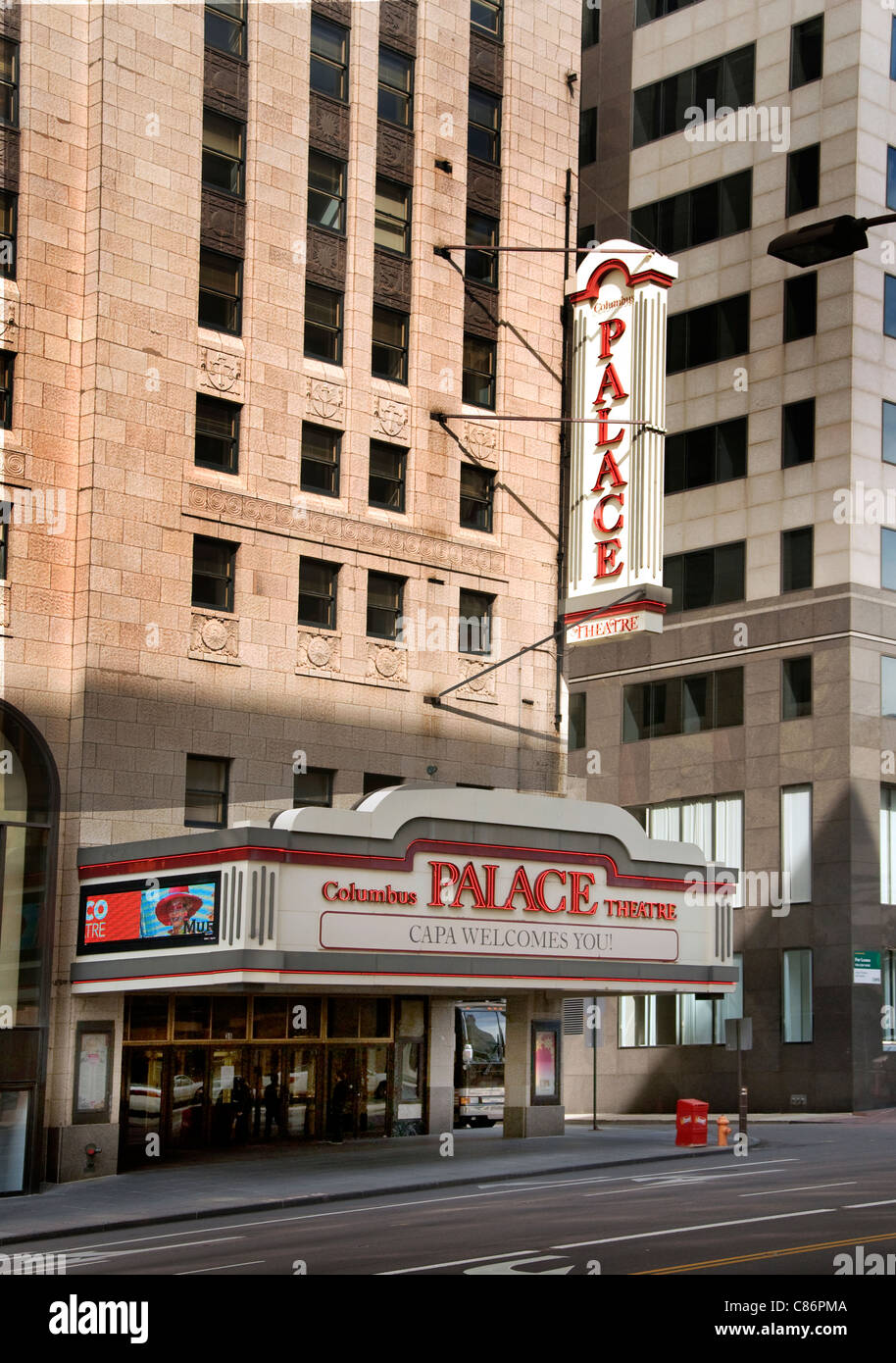 Die historischen restauriert Palace Theater in der Innenstadt von Columbus, Ohio Stockfoto