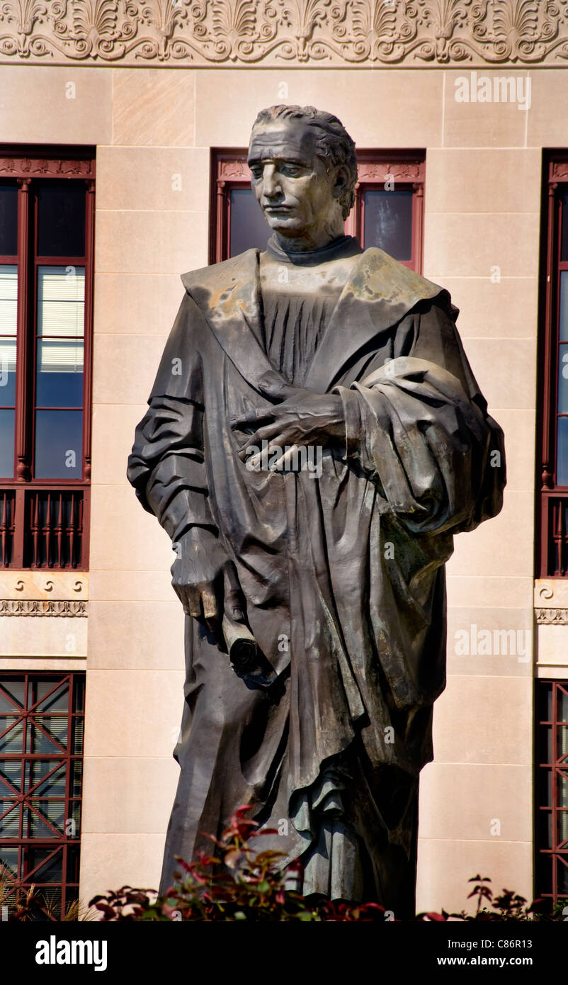 Statue von Christopher Columbus vor dem Rathaus in Columbus, Ohio Stockfoto