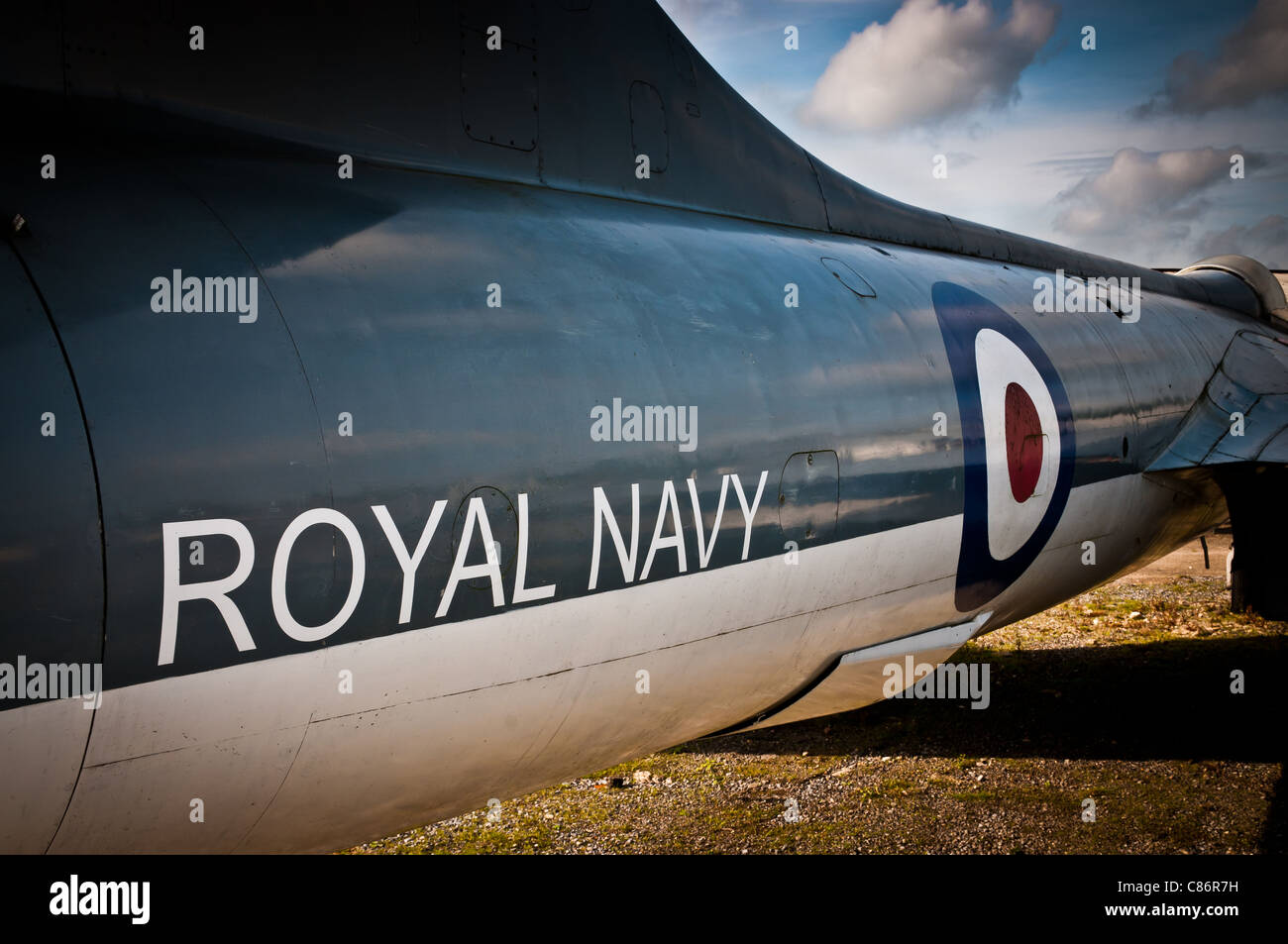 Rumpf aus einem Flugzeug der Royal Navy jet Stockfoto