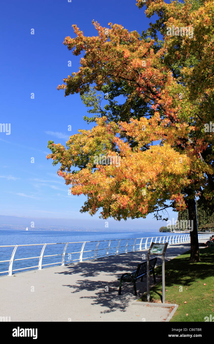 Thonon-Les-Bains, Lac Leman (Genfer See) Haute-Savoie, Frankreich Stockfoto