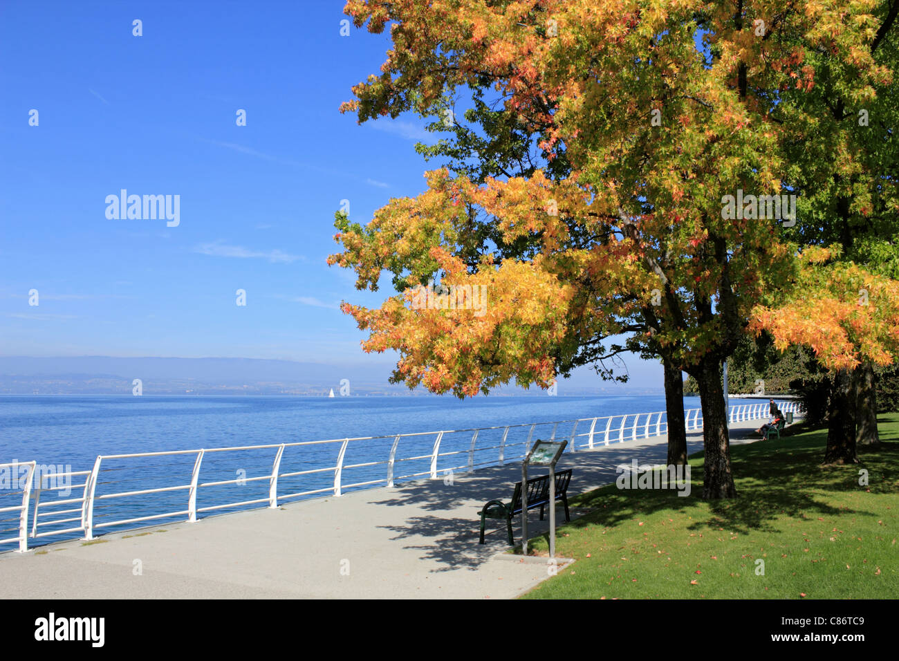 Thonon-Les-Bains, Lac Leman (Genfer See) Haute-Savoie, Frankreich Stockfoto