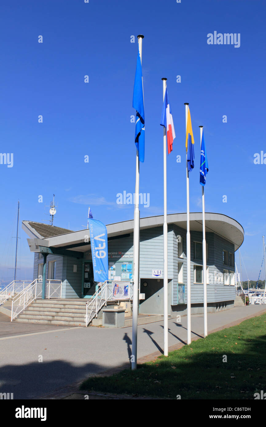 Marina in Thonon-Les-Bains, Lac Leman (Genfer See) Haute-Savoie, Frankreich Stockfoto
