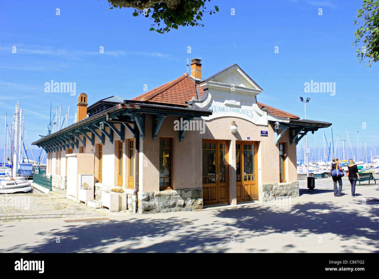 Marina in Thonon-Les-Bains, Lac Leman (Genfer See) Haute-Savoie, Frankreich Stockfoto