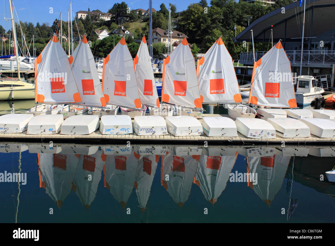 Marina in Thonon-Les-Bains, Lac Leman (Genfer See) Haute-Savoie, Frankreich Stockfoto