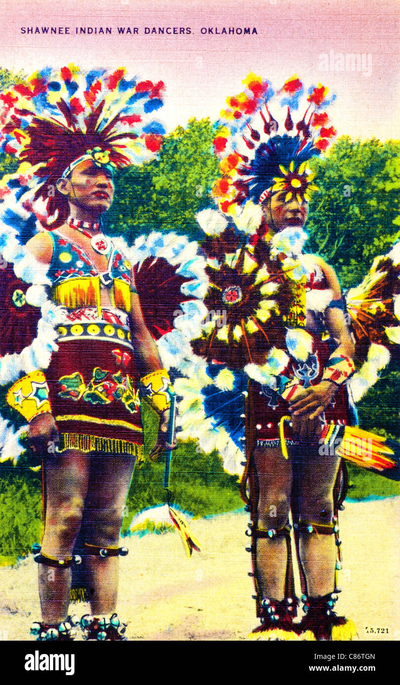 Shawnee indische Krieg Tänzer, Oklahoma Stockfoto
