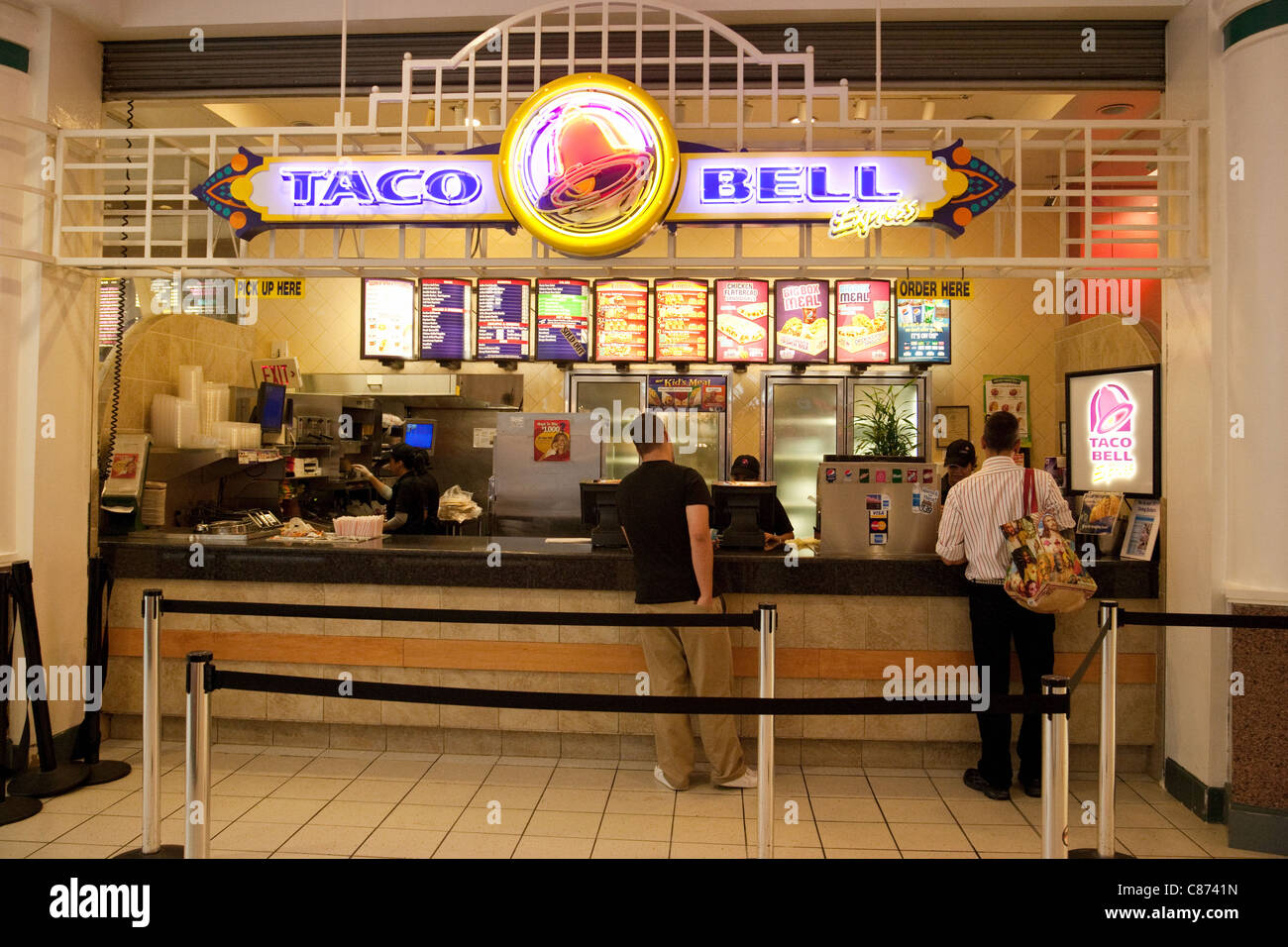 Taco Bell Café, Pentagon City Mall, Washington DC USA Stockfoto