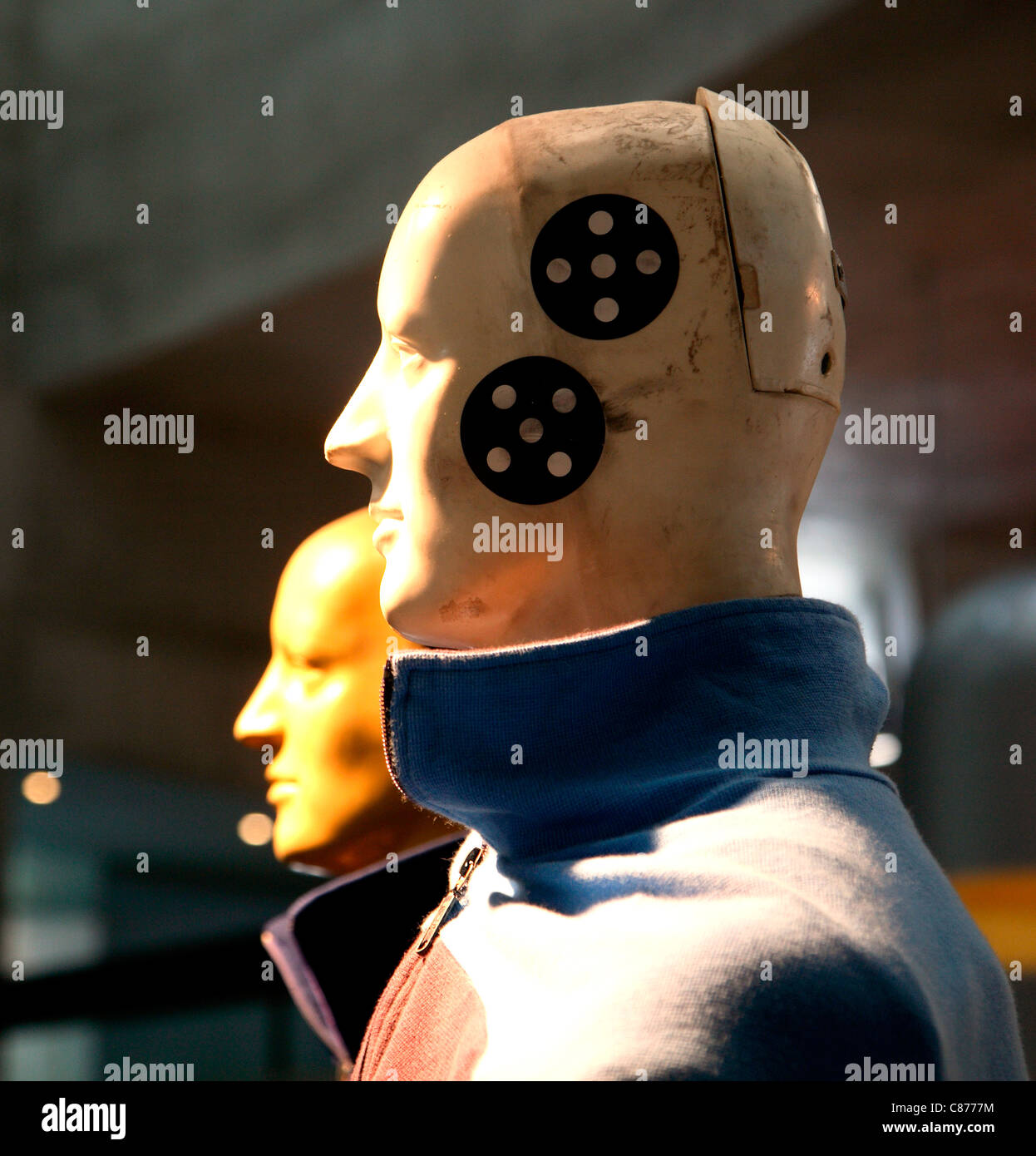 Crash Test Dummies-Mercedes-Benz-Museum Stuttgart Stockfoto
