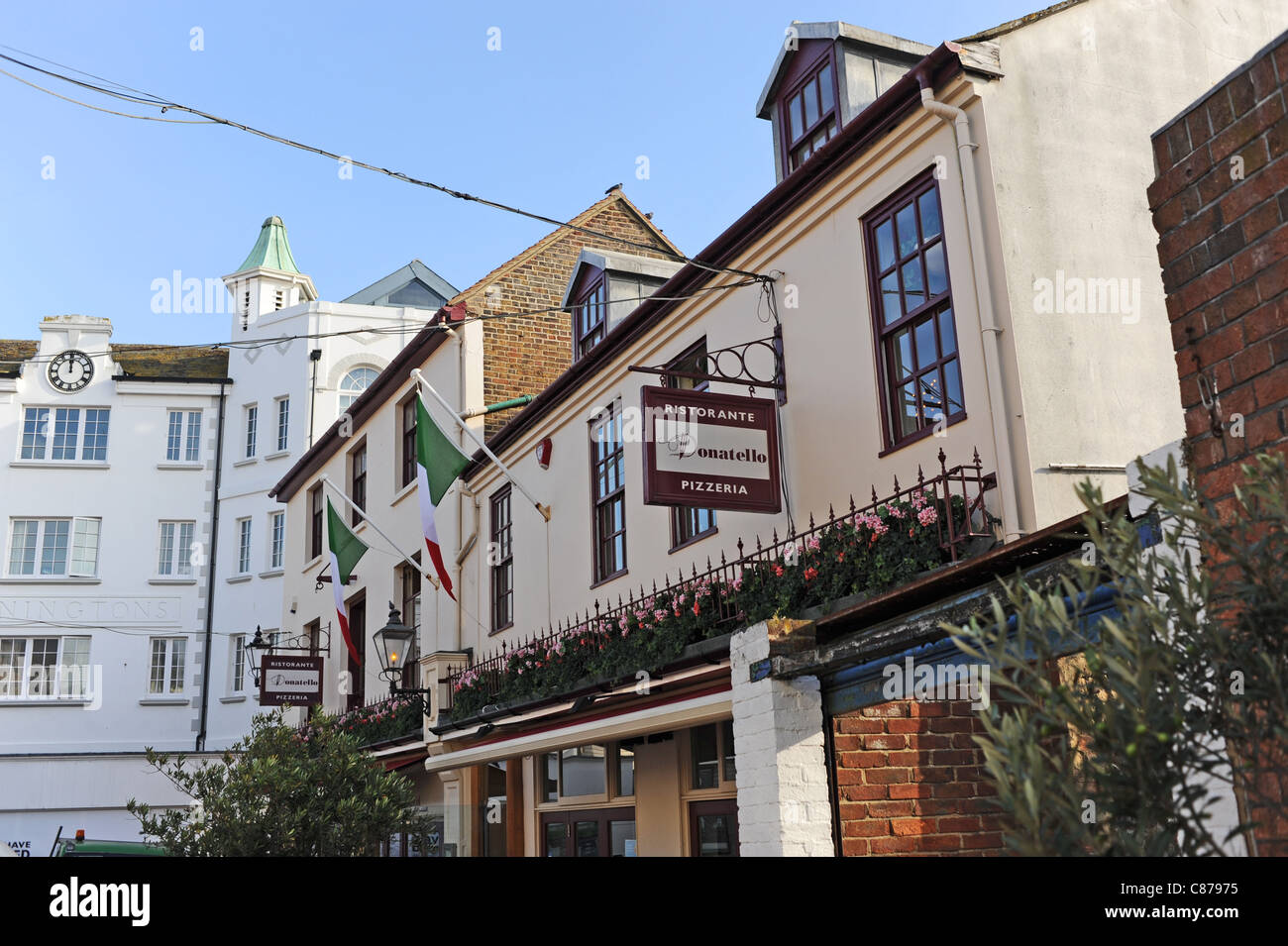 Donatello Italienisches Restaurant in Brighton East Sussex UK. Das Restaurant ist Addis UK in Familienbesitz Stockfoto