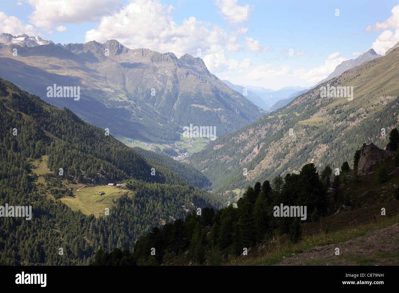 Österreichisch-italienischen Grenze Tyrol Stockfoto