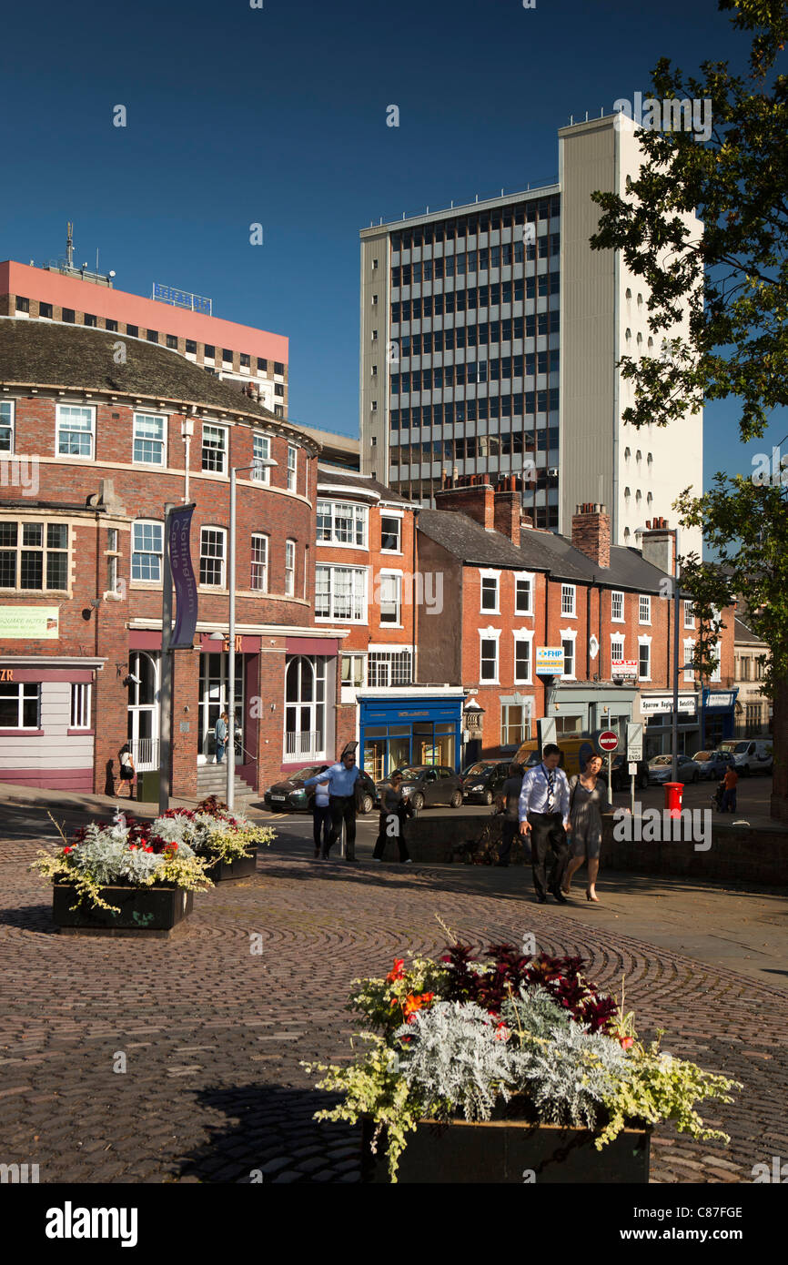 UK, Nottinghamshire, Nottingham, Zentrum Skyline der Stadt vom Schloss Torhaus Stockfoto