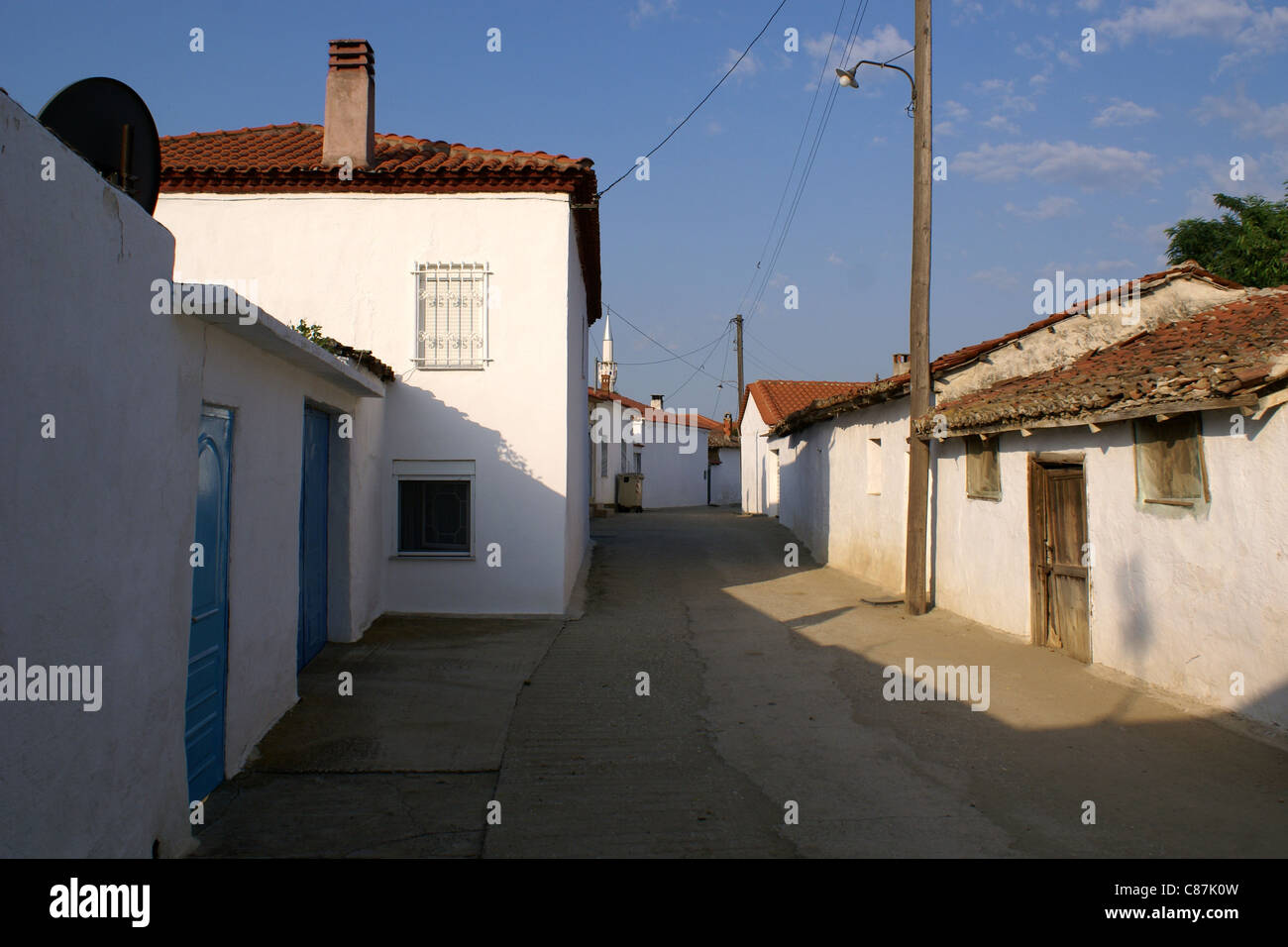 Street View von einem Dorf in den Rhodopen-Region von Griechenland Stockfoto