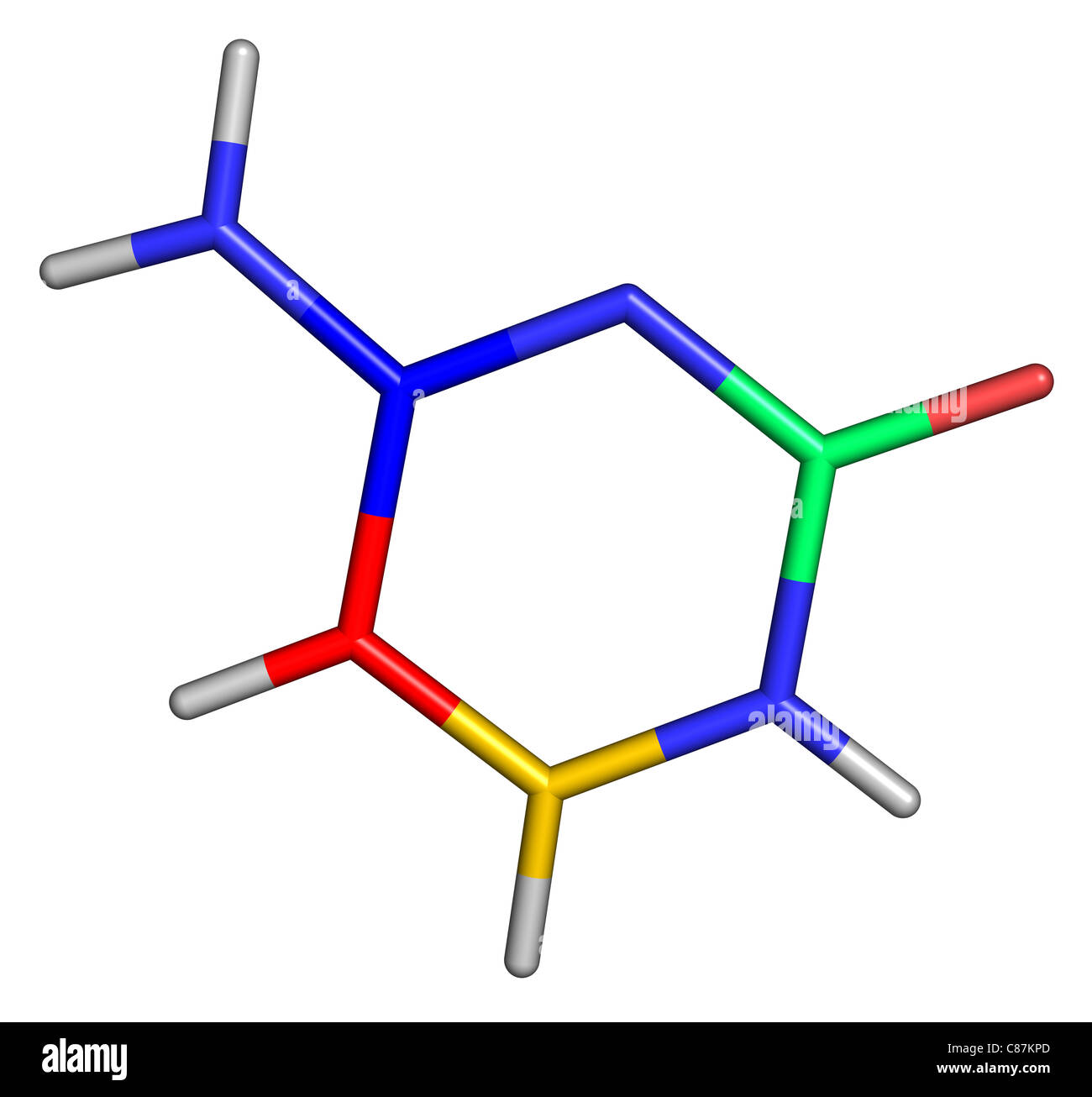 Cytosin ist einer der vier wichtigsten Basen in der DNA gefunden. Stockfoto