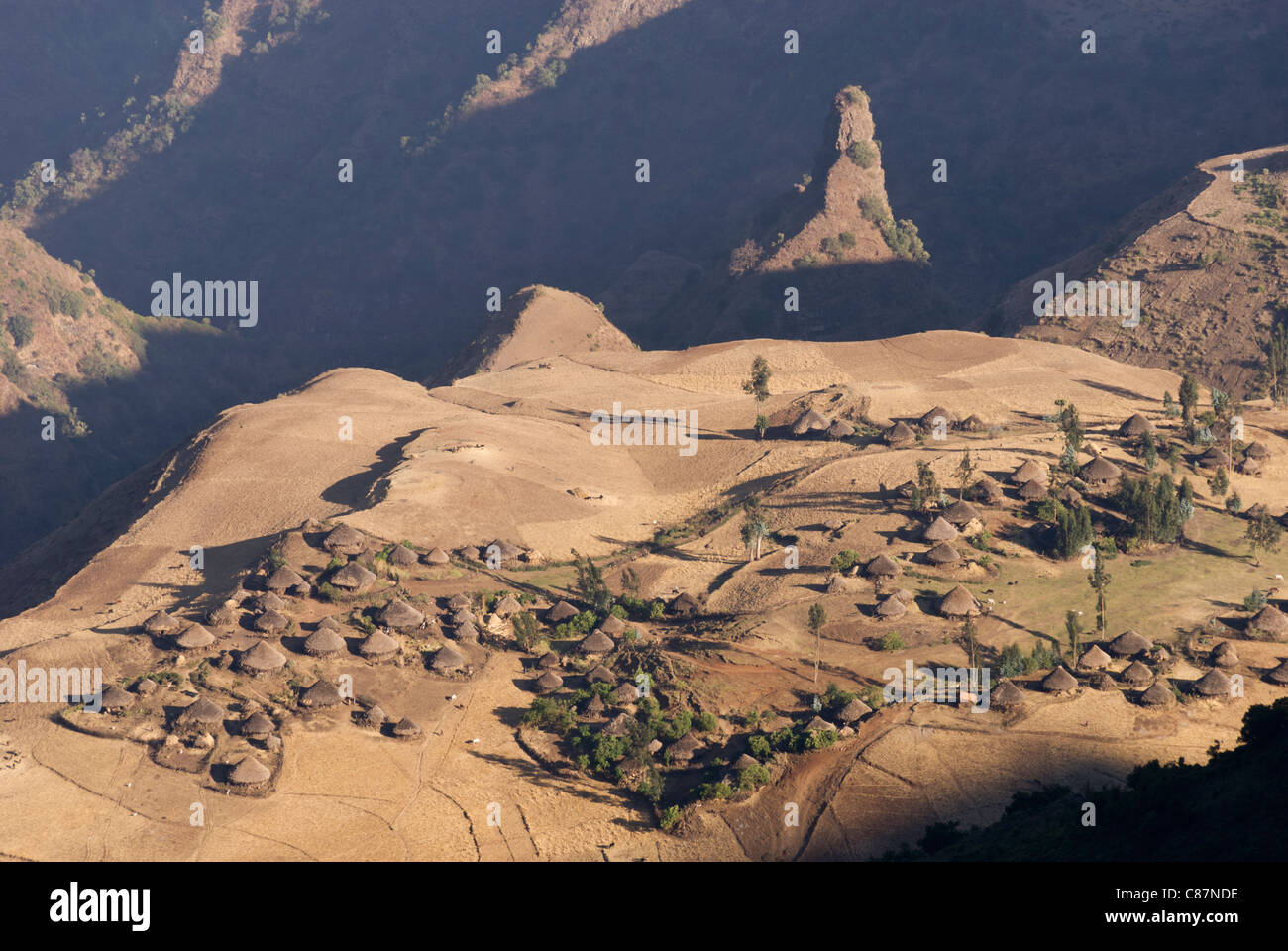 Äthiopien Simien Böschung Landschaft Stockfoto