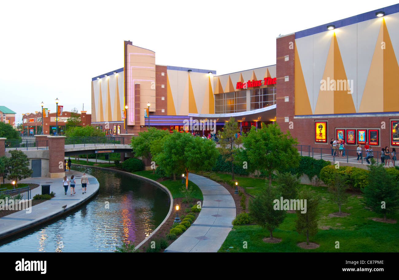 Bricktown Canal im Bricktown Unterhaltung Bezirk nahe der Innenstadt von Oklahoma City, Oklahoma, USA Stockfoto