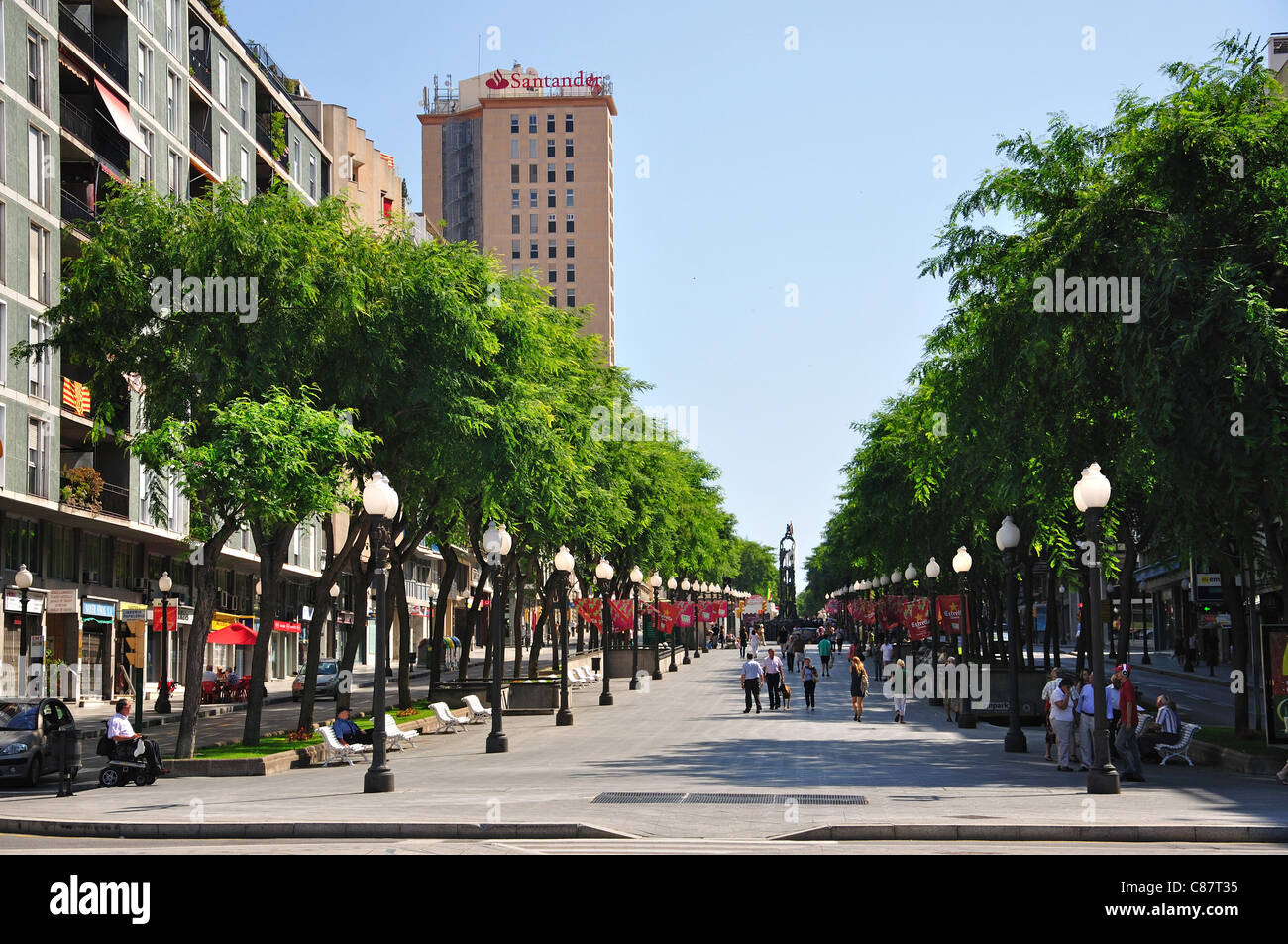 Rambla Nova, Tarragona, Costa Daurada, Provinz Tarragona, Katalonien, Spanien Stockfoto