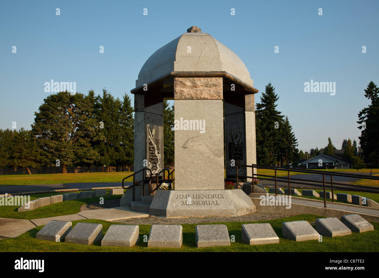 Jimi Hendrix-Memorial in Washington Renton(Seattle) Stockfoto