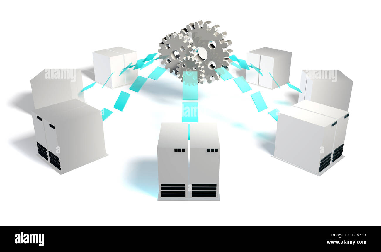 Systemintegration der Komponente als eine Subsysteme Stockfoto