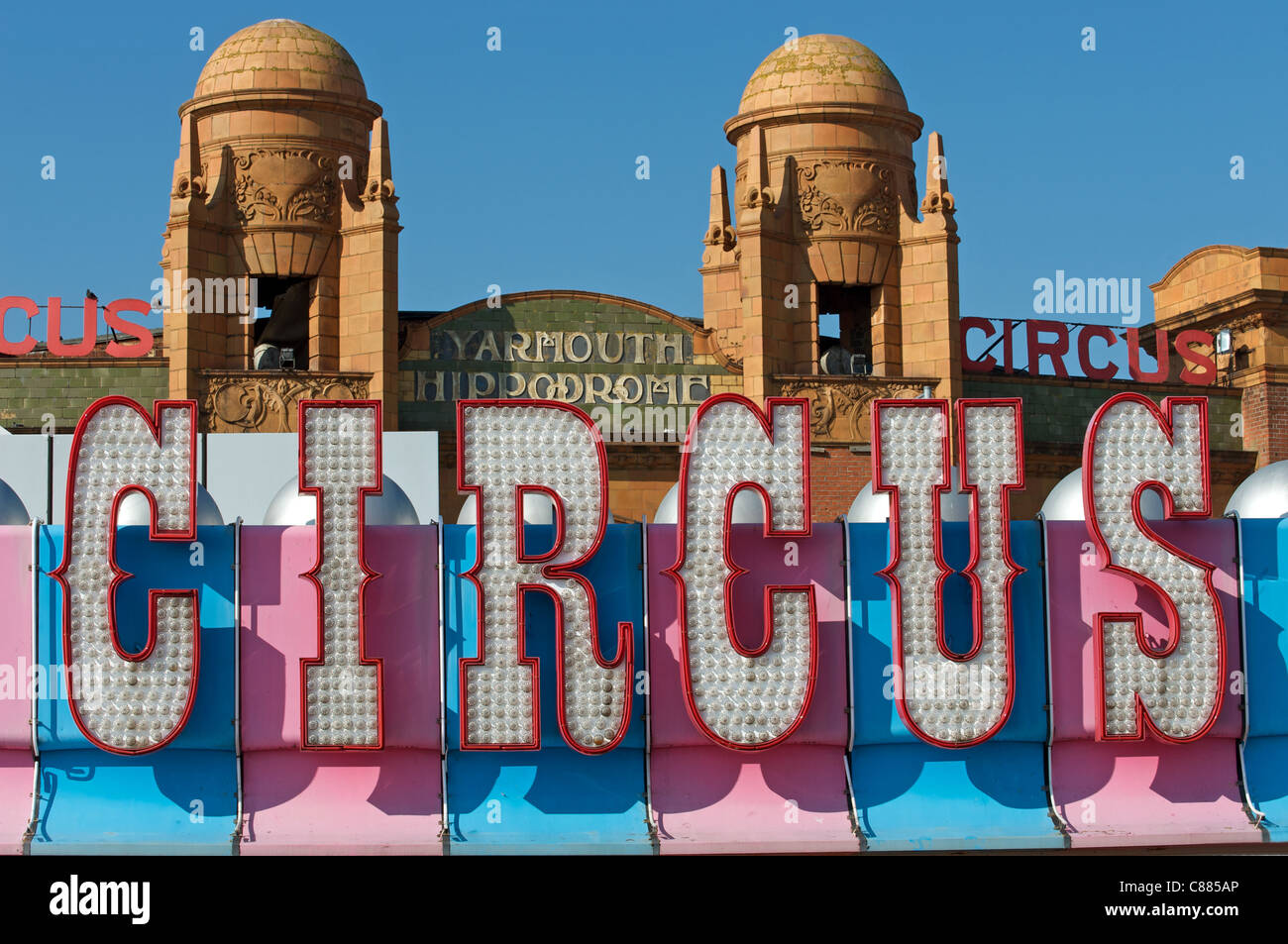 Great Yarmouth Hippodrom (Zirkus), Norfolk, Großbritannien. Stockfoto