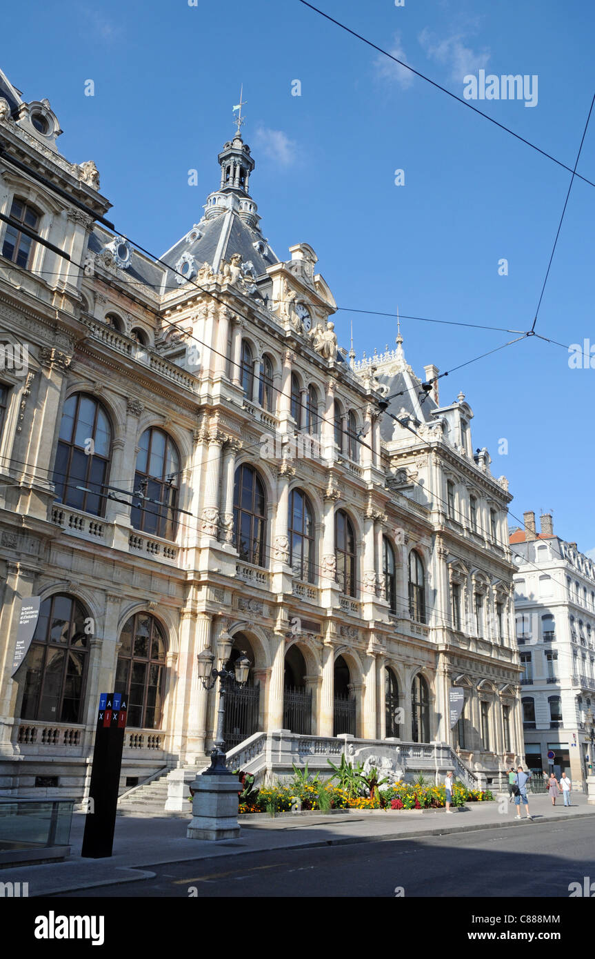 Palais De La Bourse oder Palais du Commerce am Ort des Cordelier in Lyon Stadt in Frankreich Stockfoto