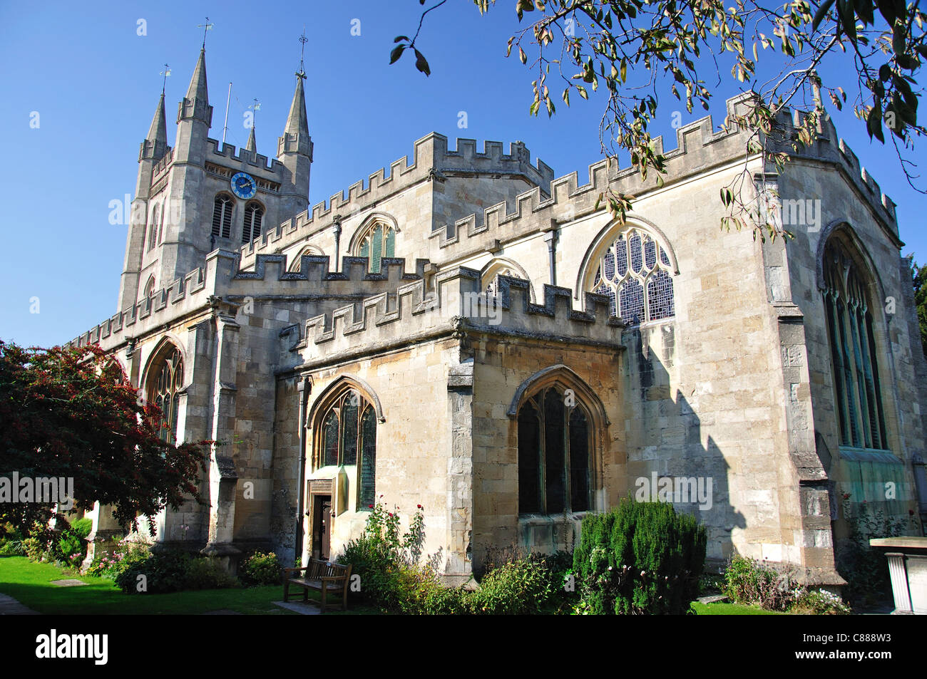 St Nicolas Kirche, West-Mühlen, Newbury, Berkshire, England, Vereinigtes Königreich Stockfoto