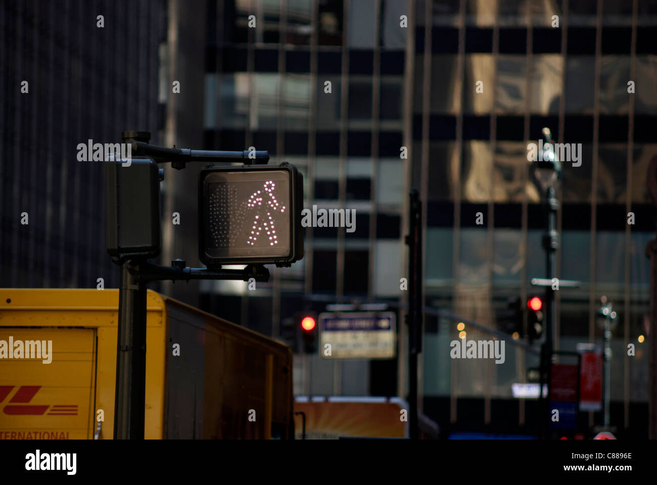 Seitensignal Spaziergang Stockfoto