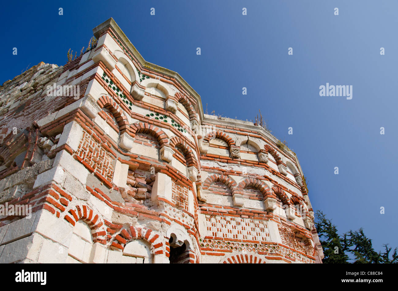 Bulgarien, Nessebar (aka Nessebar oder Nessebar). St. John Aliturgetos (ungeheiligten) Kirche. Stockfoto