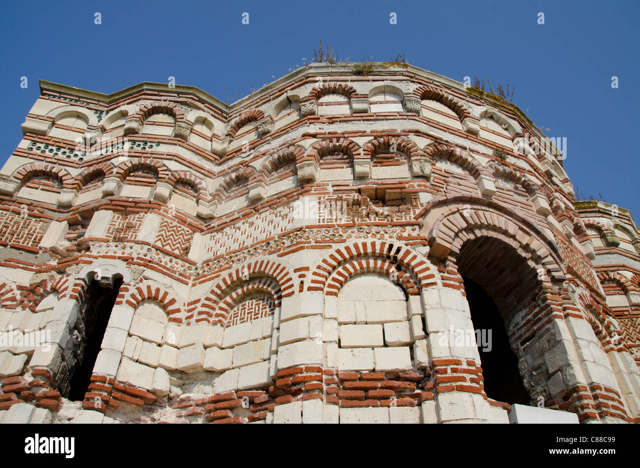 Bulgarien, Nessebar (aka Nessebar oder Nessebar). St. John Aliturgetos (ungeheiligten) Kirche. Stockfoto