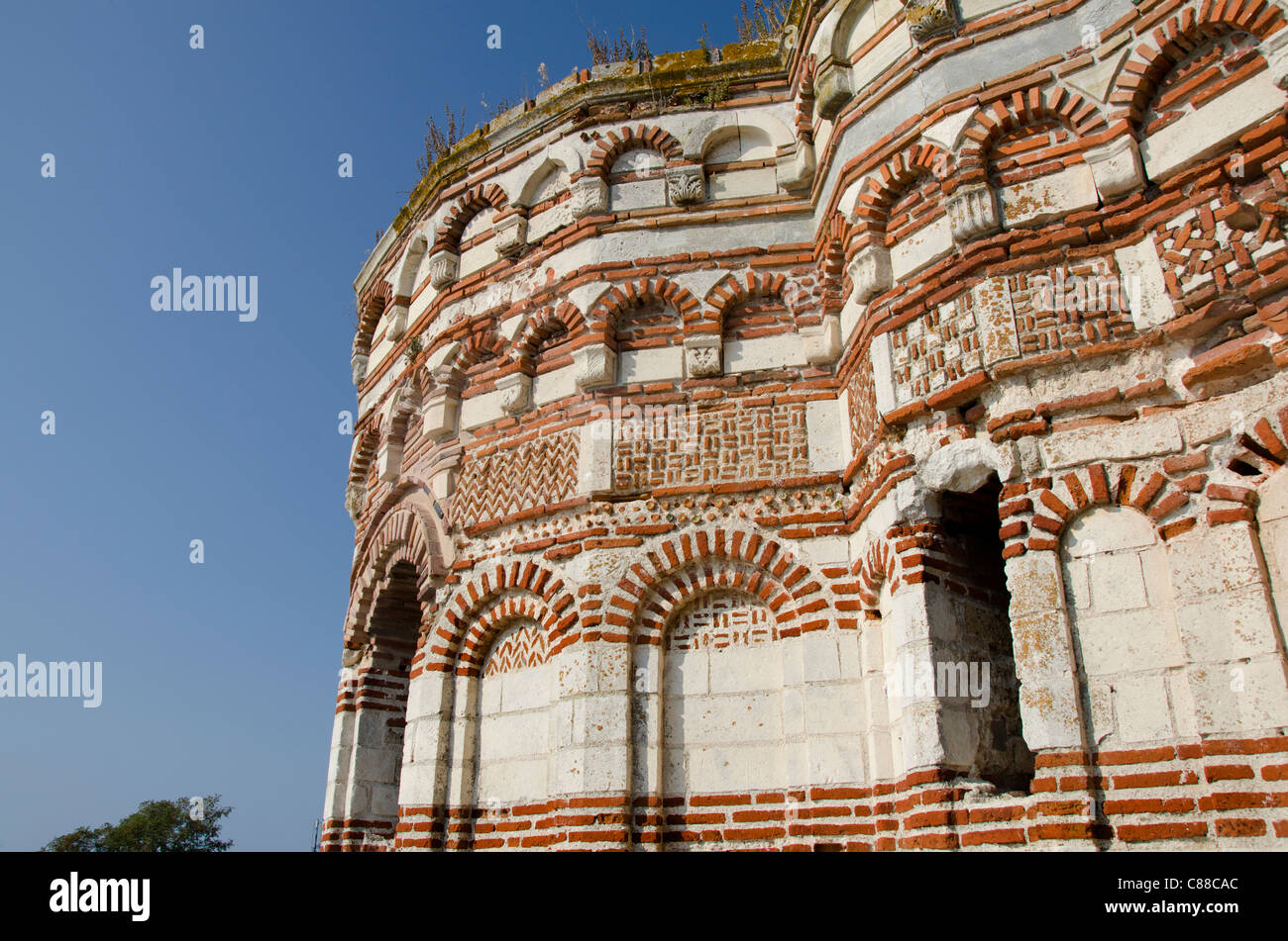 Bulgarien, Nessebar (aka Nessebar oder Nessebar). St. John Aliturgetos (ungeheiligten) Kirche. Stockfoto