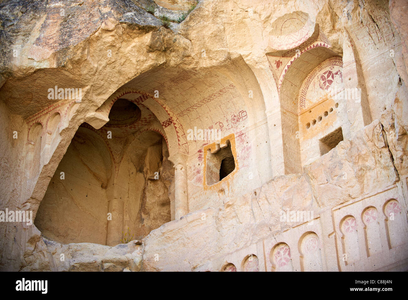 Rock Kirche von Göreme [Göreme] Open Air Museum, Cappadocia Türkei Stockfoto