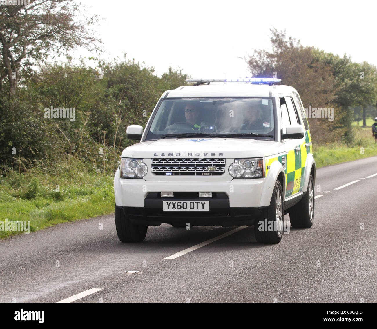 Sanitäter 4 x 4 schnelle Reaktion Fahrzeug Stockfoto