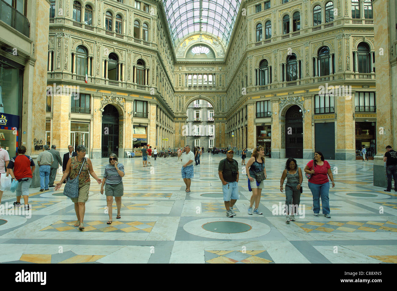 Shopping Galerie Galleria Umberto ich Naples Stockfoto
