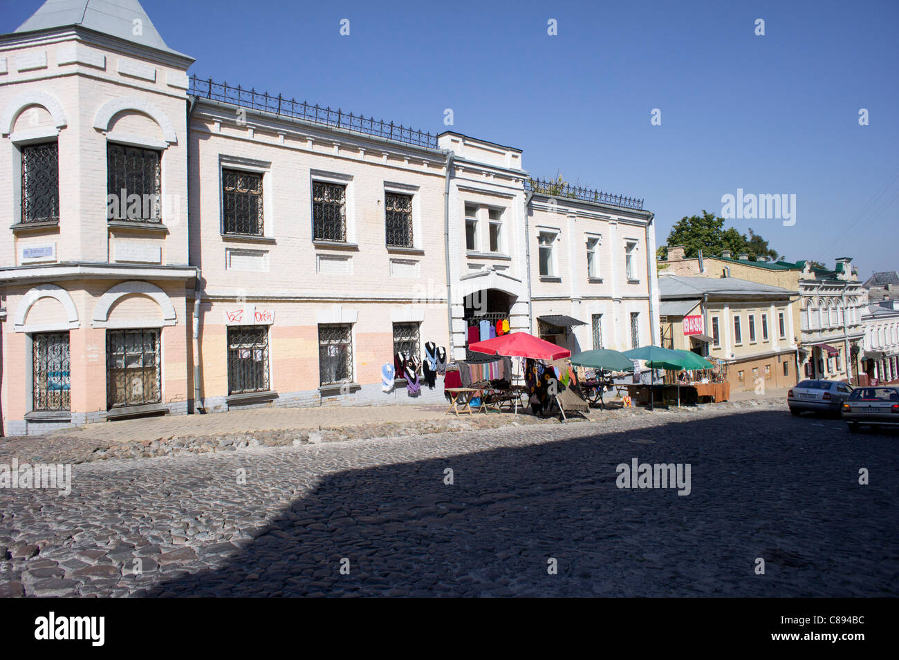 St Andrew Abstammung, Podil, Kiew, Ukraine Stockfoto