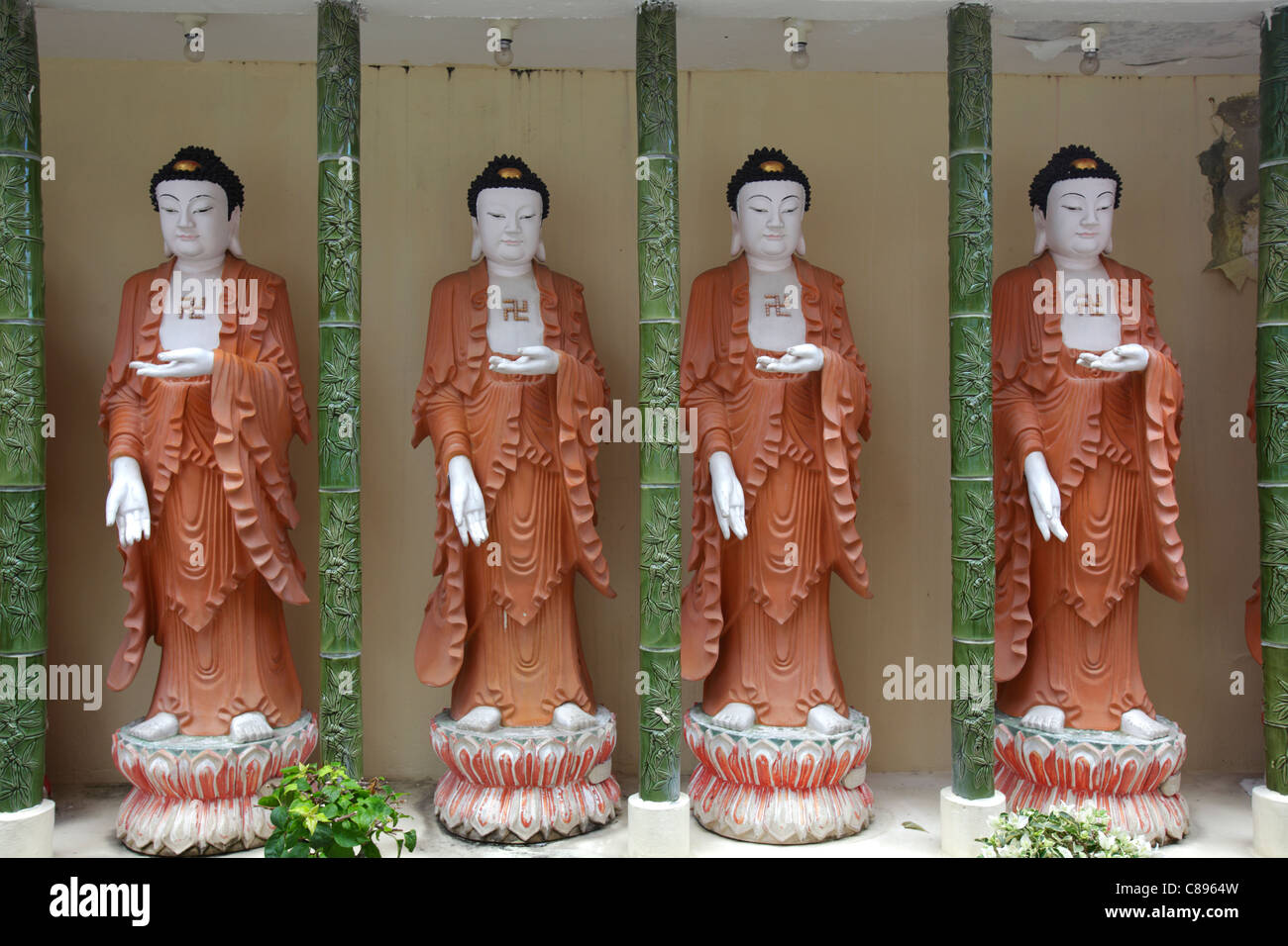 Statuen in der Kek Lok Si-Tempel (oder Tempel der Supreme Bliss), Penang, Malaysia Stockfoto