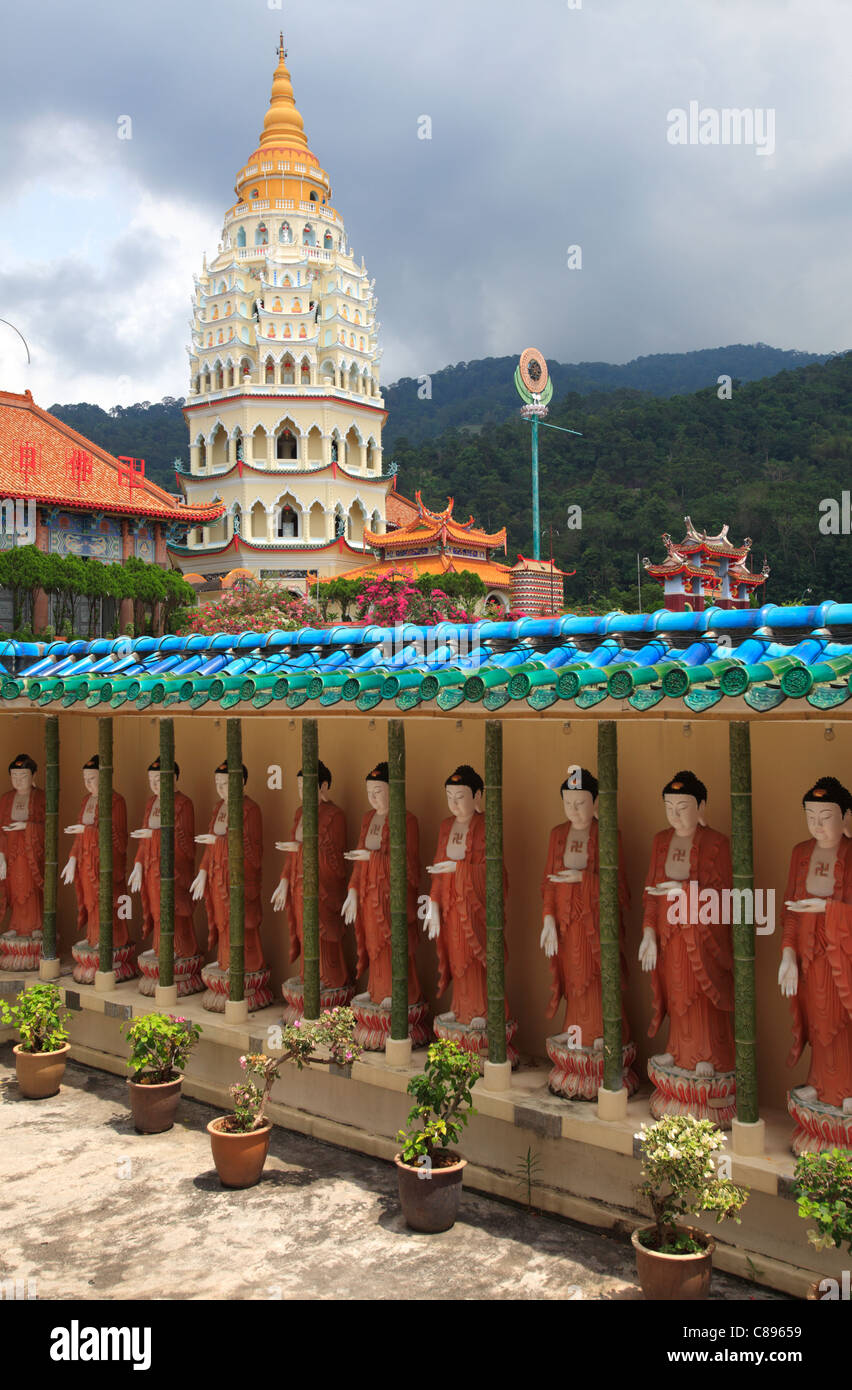 Die Pagode der Kek Lok Si Temple oder Tempel der höchste Glückseligkeit, Penang, Malaysia Stockfoto