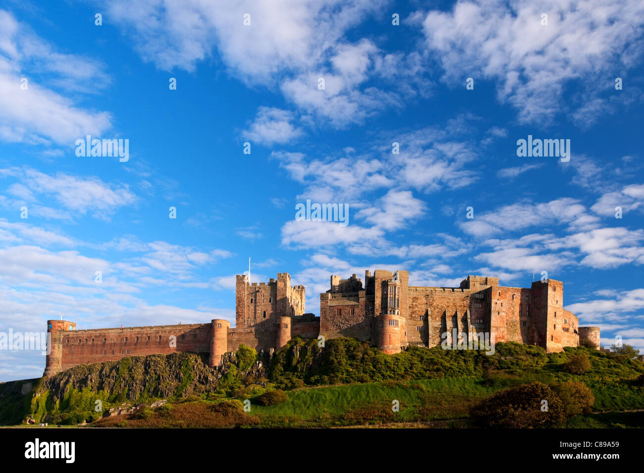 Bamburgh Castle in Northumberland, England, UK. Stockfoto