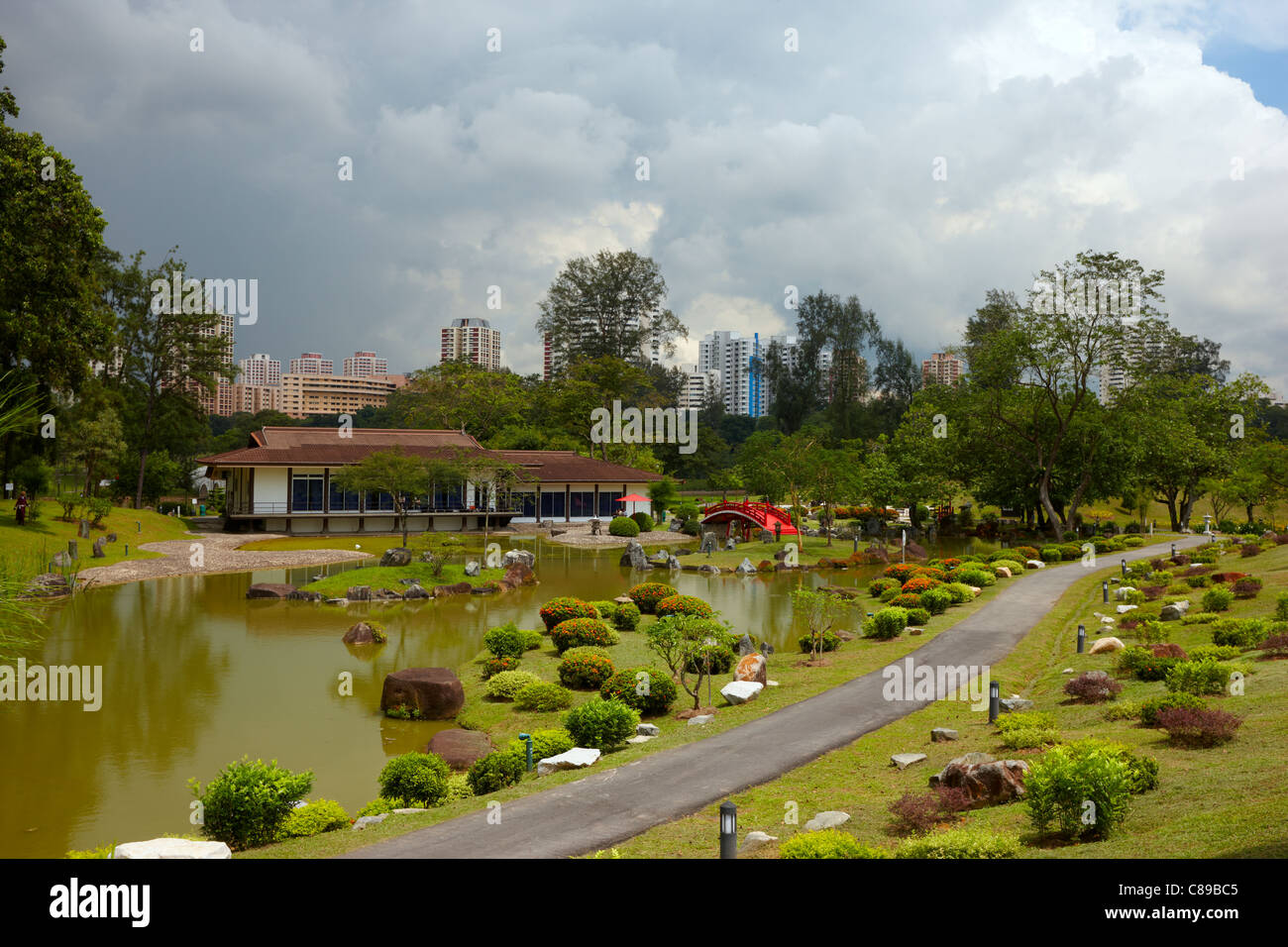 Japanischer Garten in Chinese Garden, Singapur Stockfoto