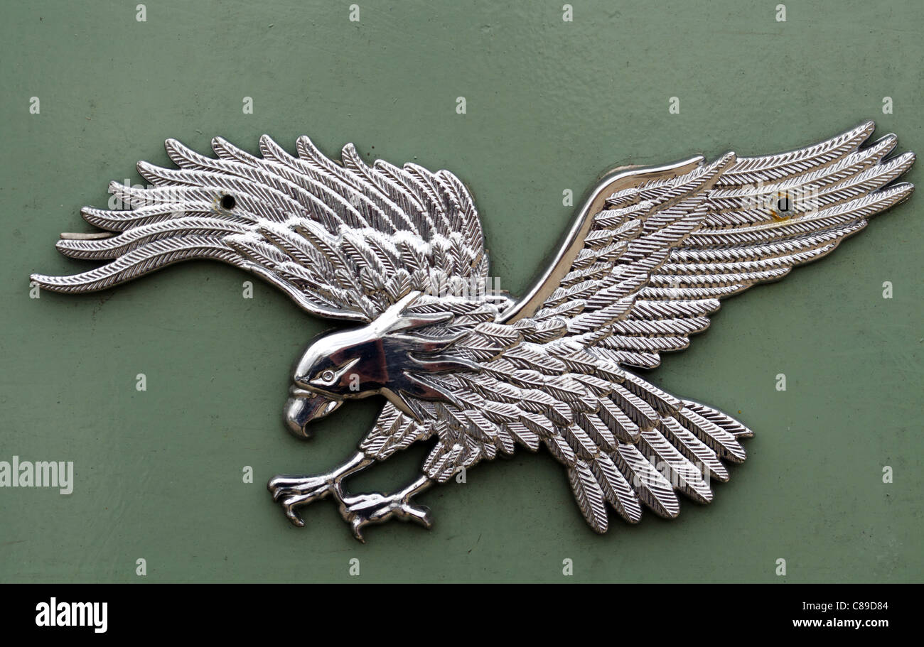 Autokennzeichen eines Eagle-Logos uk Stockfoto