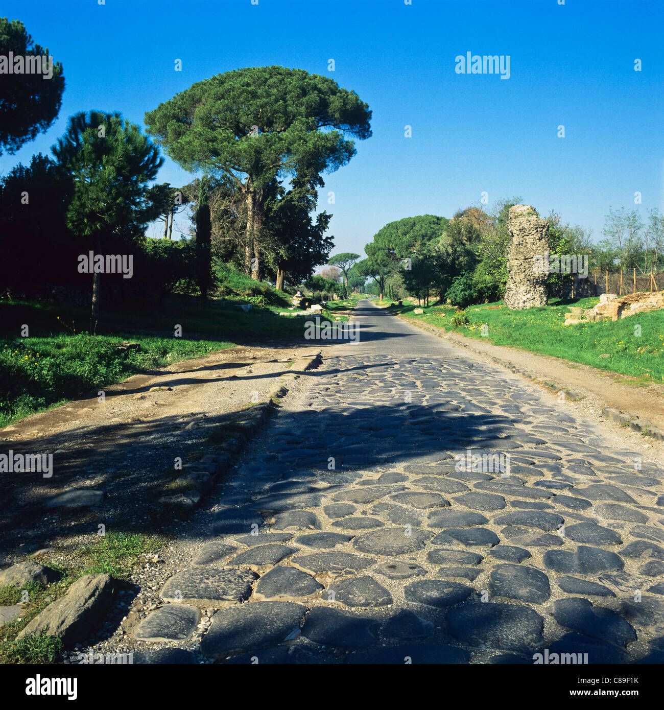 Via Appia Via Appia Antica Straße außerhalb von Rom Italien Europa Stockfoto