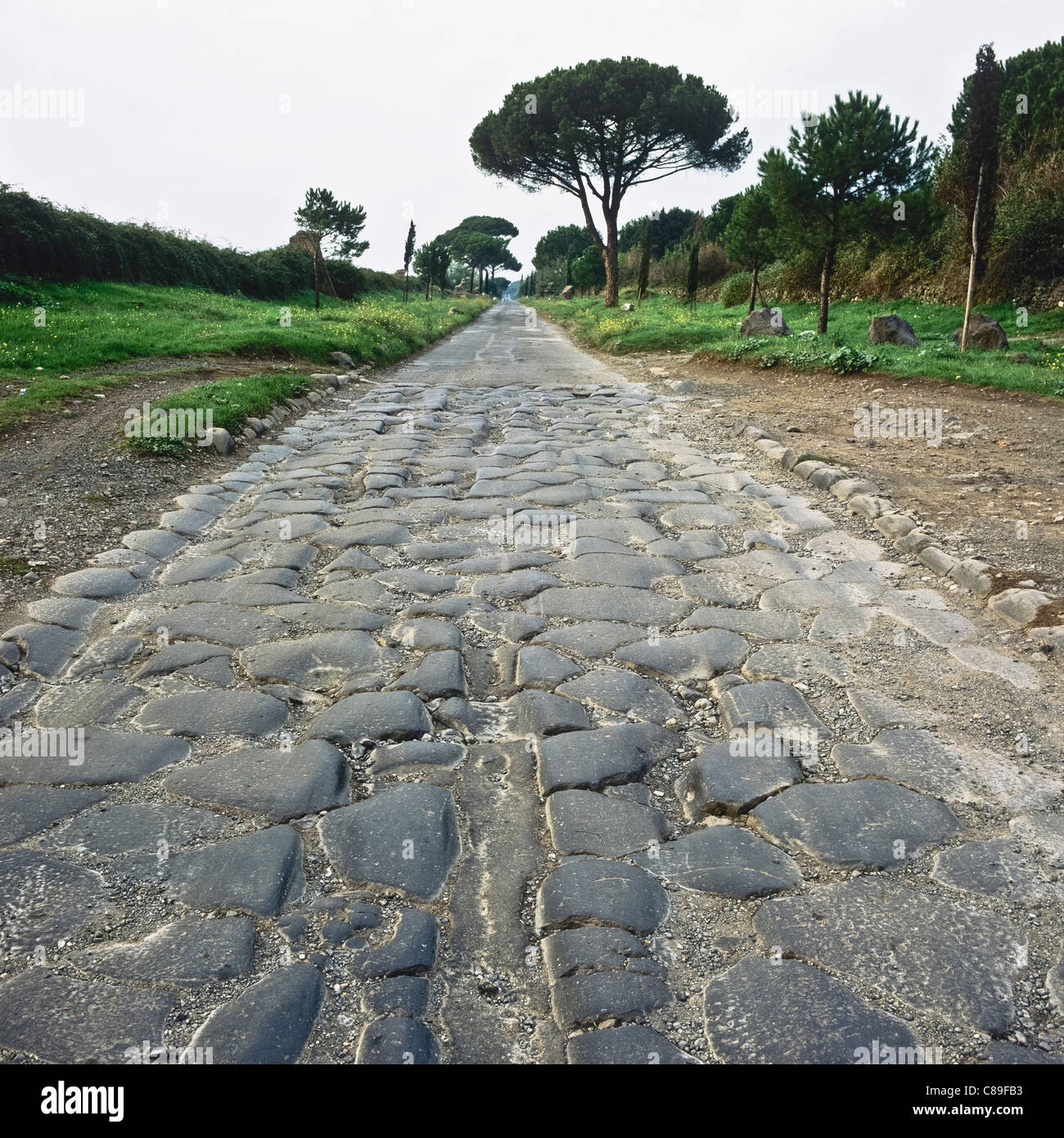 Via Appia Via Appia Antica Straße außerhalb von Rom Italien Europa Stockfoto