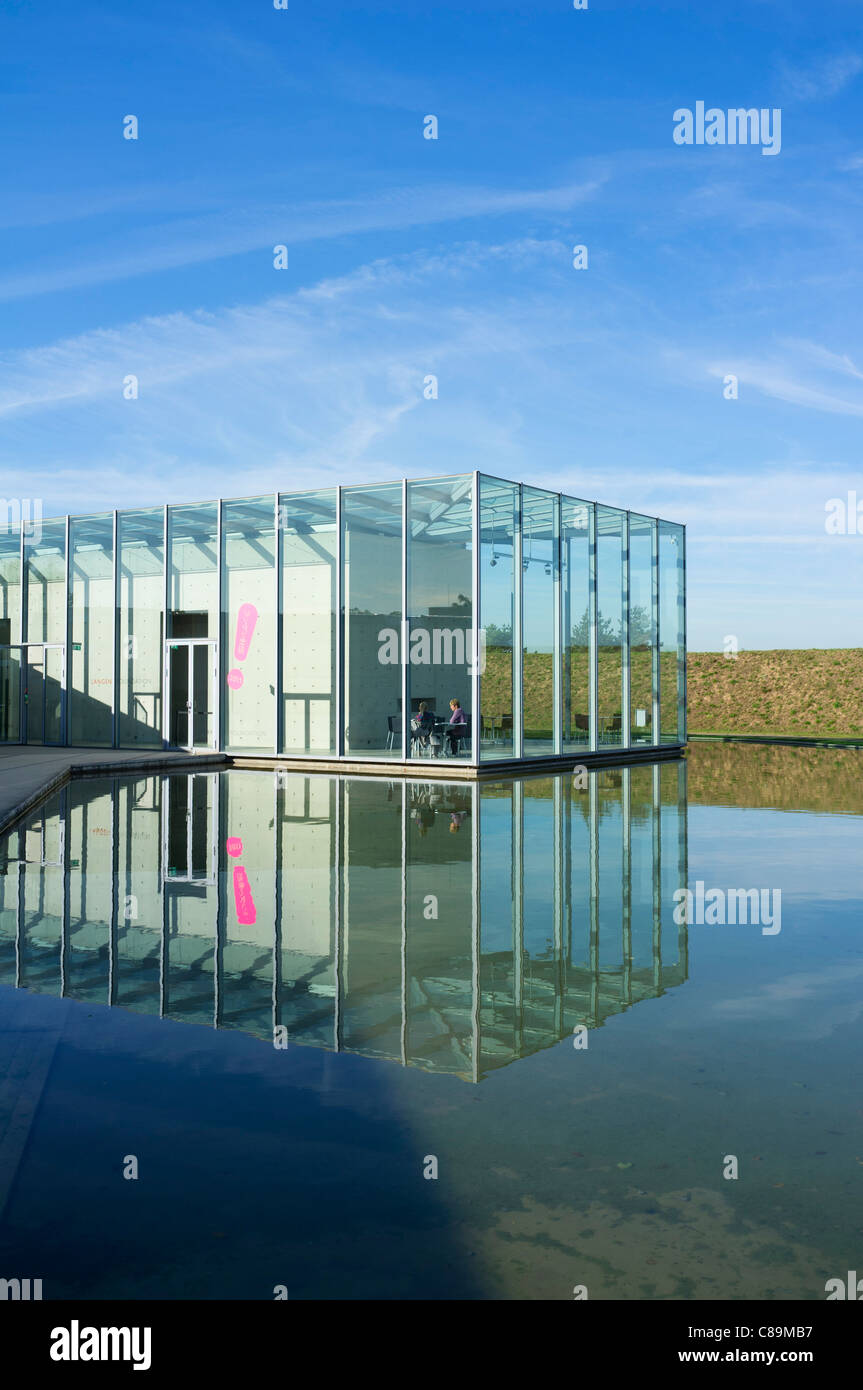 Langen Foundation Kunstmuseum, entworfen von Tadao Ando in Hombroich in Neuss in Deutschland Stockfoto